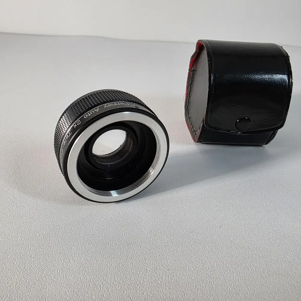 Camera Lens Canon Auto 2X Teleconverter JC Penny. Case And Lens